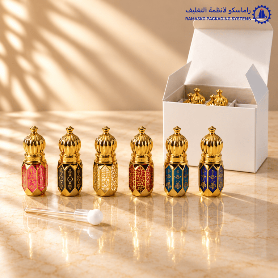 علب تولات عودة مع ميل زجاج ذهي ملكي 30 ملي 12حبة  AR-48