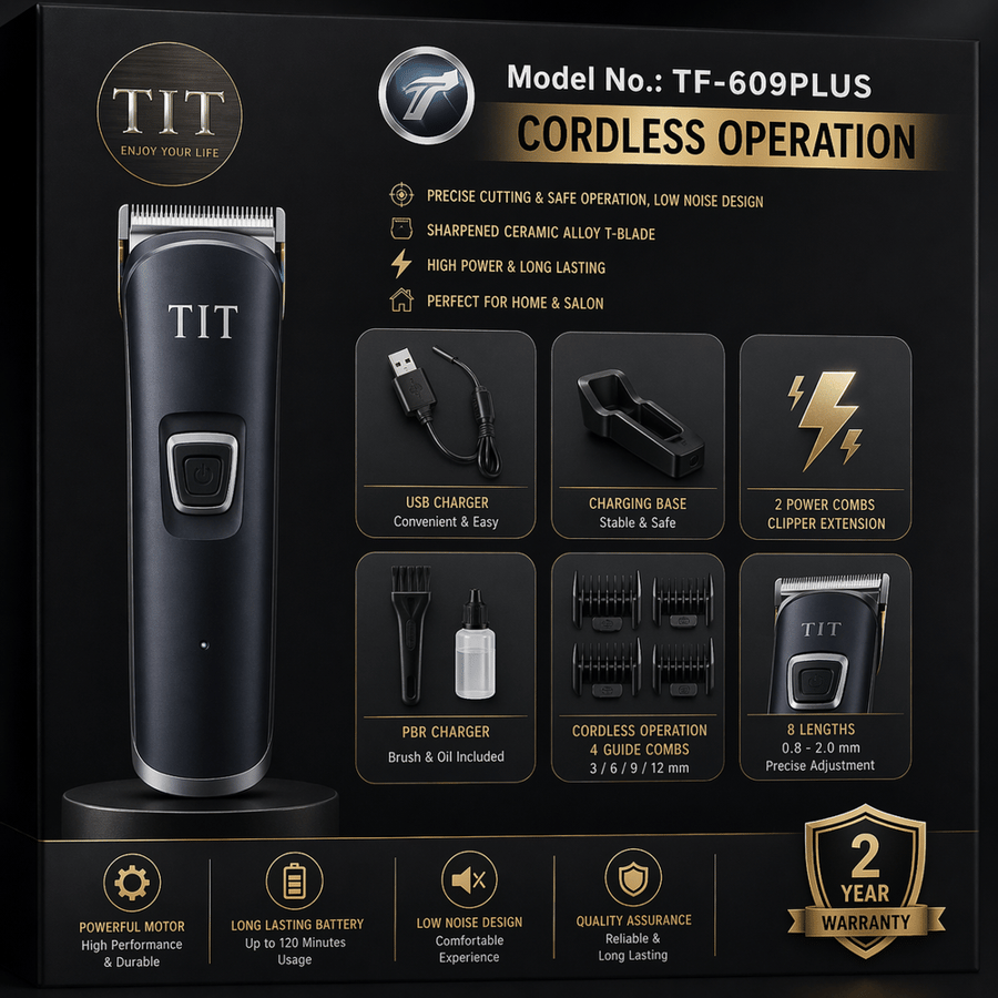 ماكينة تشذيب الشعر تي آي تي TF-609 بلس