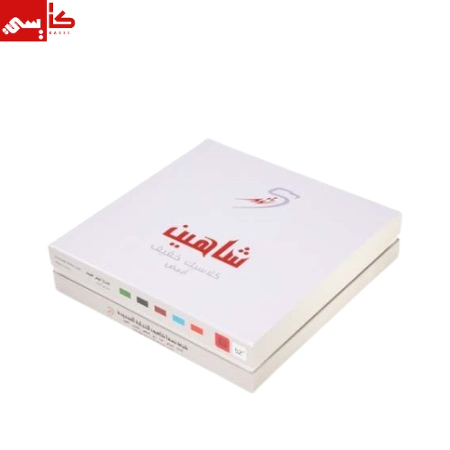 شماغ أبيض شاهين موديل كلاسيك خفيف+ محفظة جلد طبيعي ضد التقشير