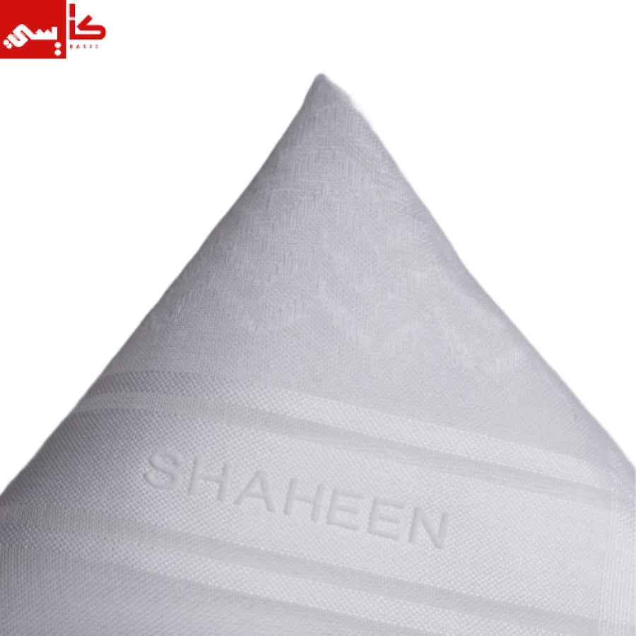 شماغ أبيض كلاسيك خفيف شاهين الاصلي+محفظة جلد طبيعي + عطر 50مل عود