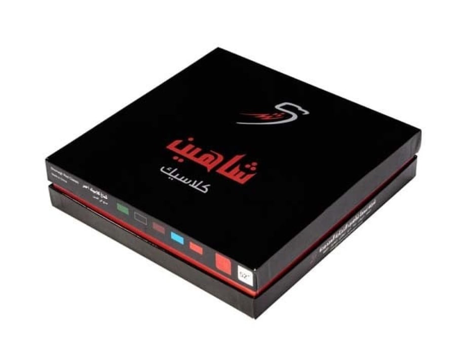 شماغ أحمر كلاسيك شاهين الاصلي +محفظة جلد طبيعي + طقم الفخامة قلم ومسبحة