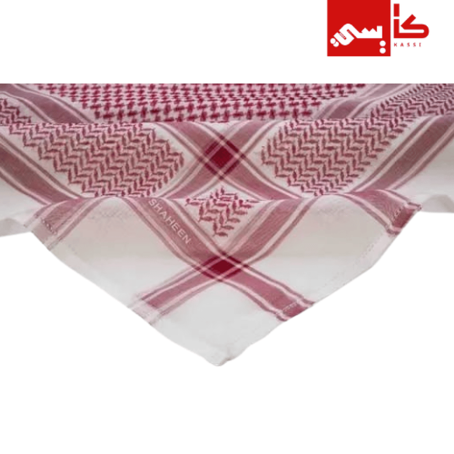 شماغ أبيض شاهين الاصلي+ شماغ أحمر كلاسيك خفيف شاهين الاصلي+2عطر عود 50 مل