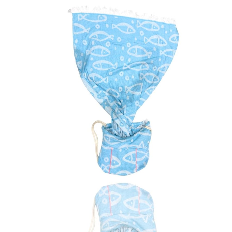 Tote bag with towel and Bonjour