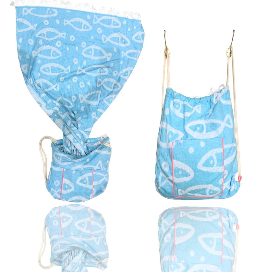 Tote bag with towel and Bonjour