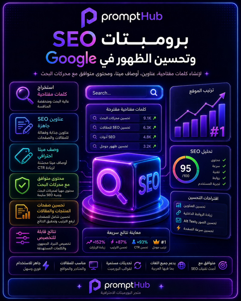 ملف برومبتات SEO وتحسين الظهور في Google