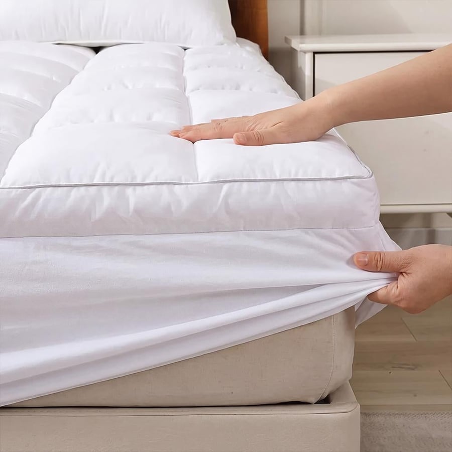 لباد فندقي  قطن مزدوج 200×180 سم - إرتفاع 16 سم - بمغاط كامل