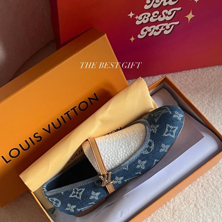 Louis Vuitton Denim Mary Jane Ballerina
