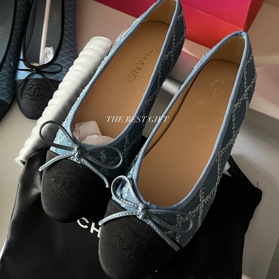 Chanel Denim Ballerina Flats
