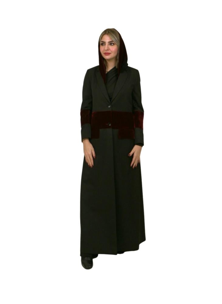 Black & Burgundy Blazer