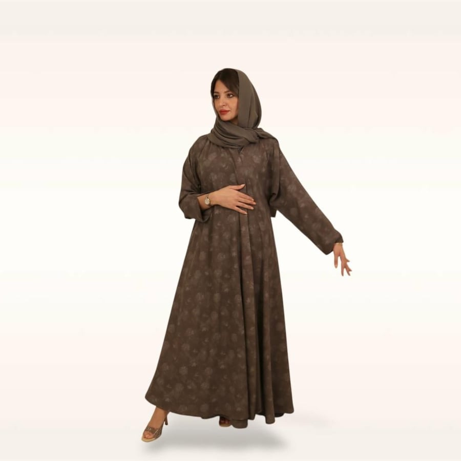 Gray Abaya | عباية كلوش رمادي
