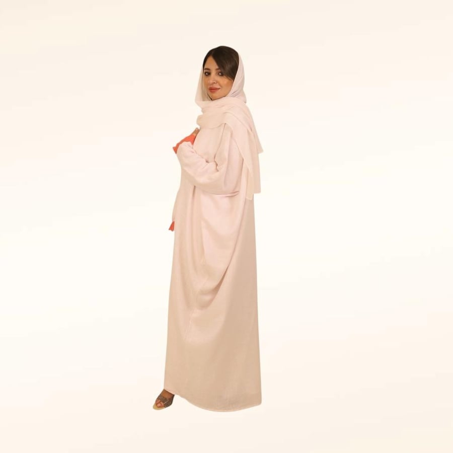 Pink & Off-White Linen | لنن زهري أوف وايت