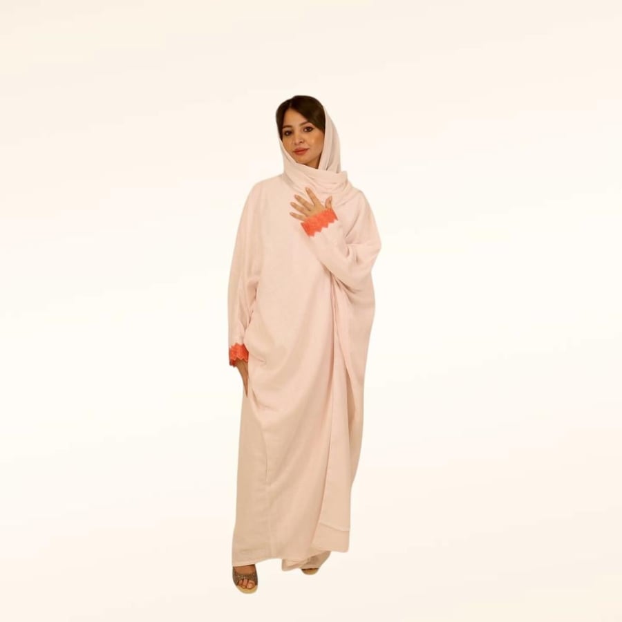Pink & Off-White Linen | لنن زهري أوف وايت