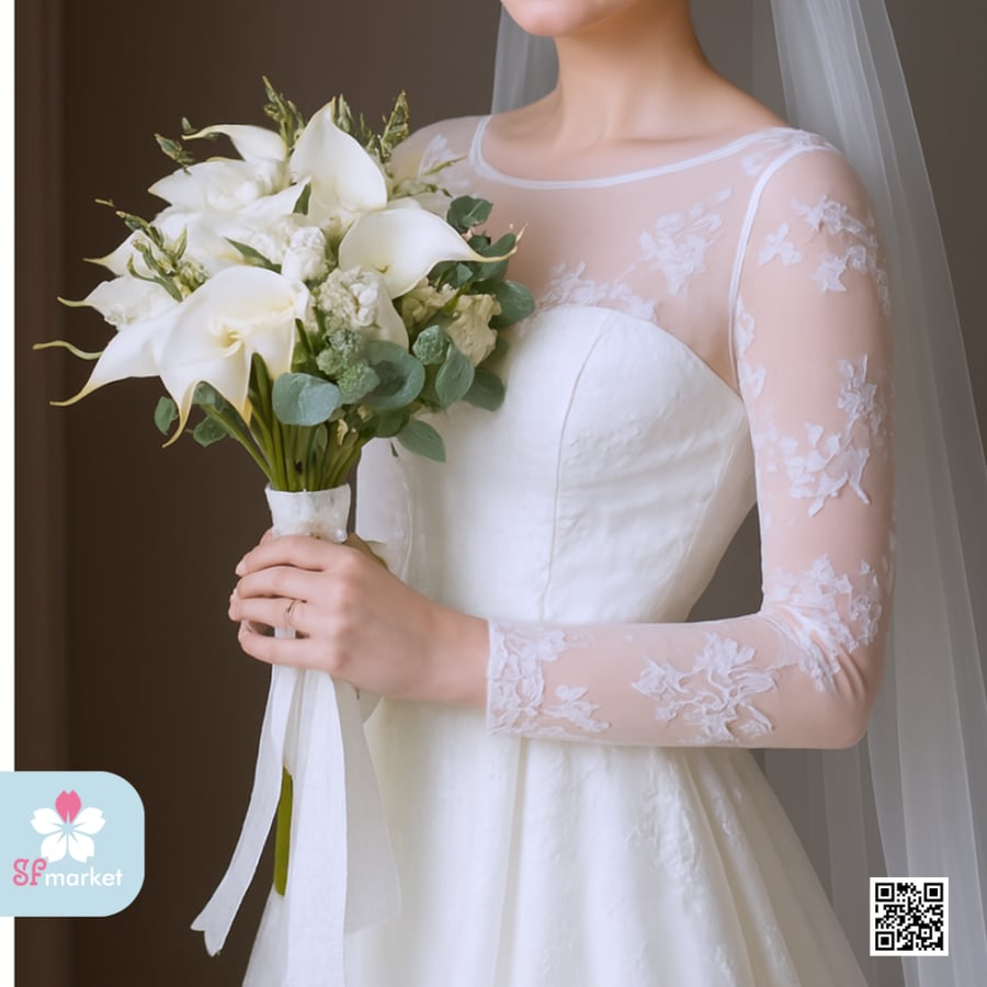مسكة عروس ورد صناعي – موديل M1286 | اس اف ماركت