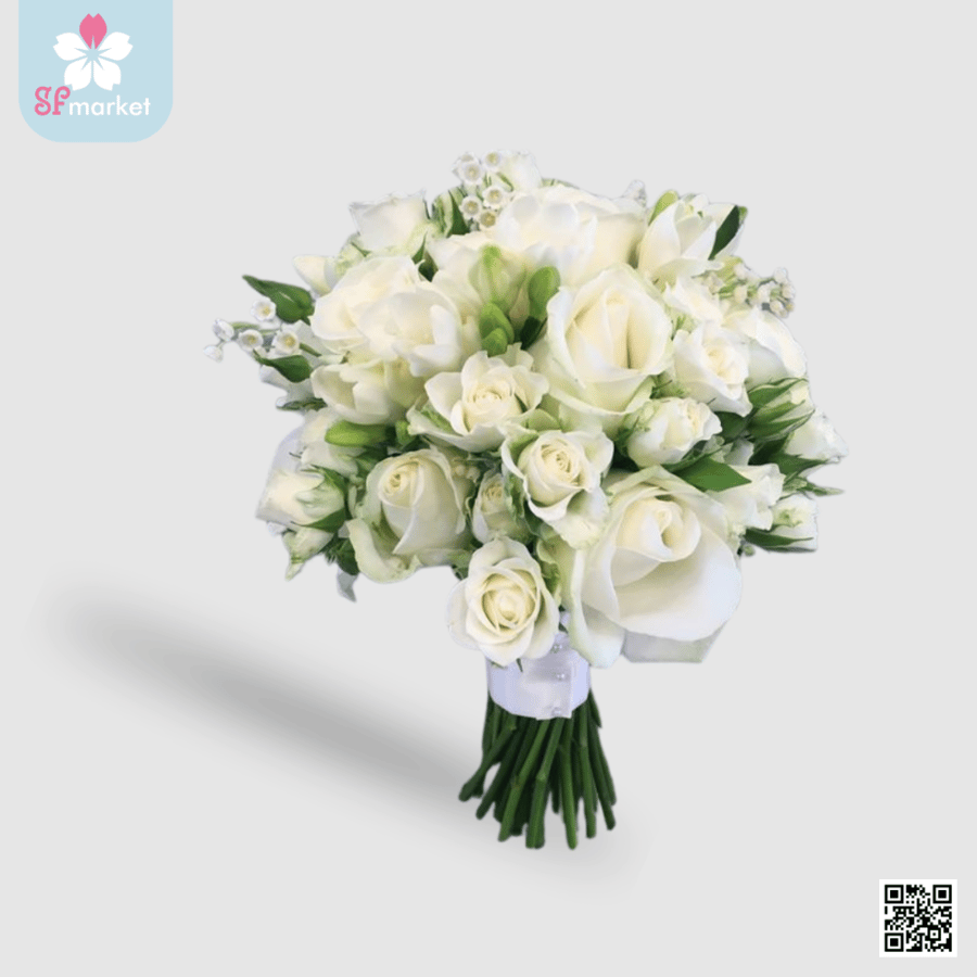 مسكة عروس ورد صناعي – موديل M1278 | اس اف ماركت