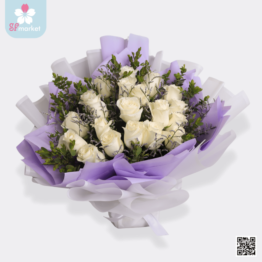 باقة ورد طبيعي لف سولفان للإهداء – موديل NF029 | اس اف ماركت