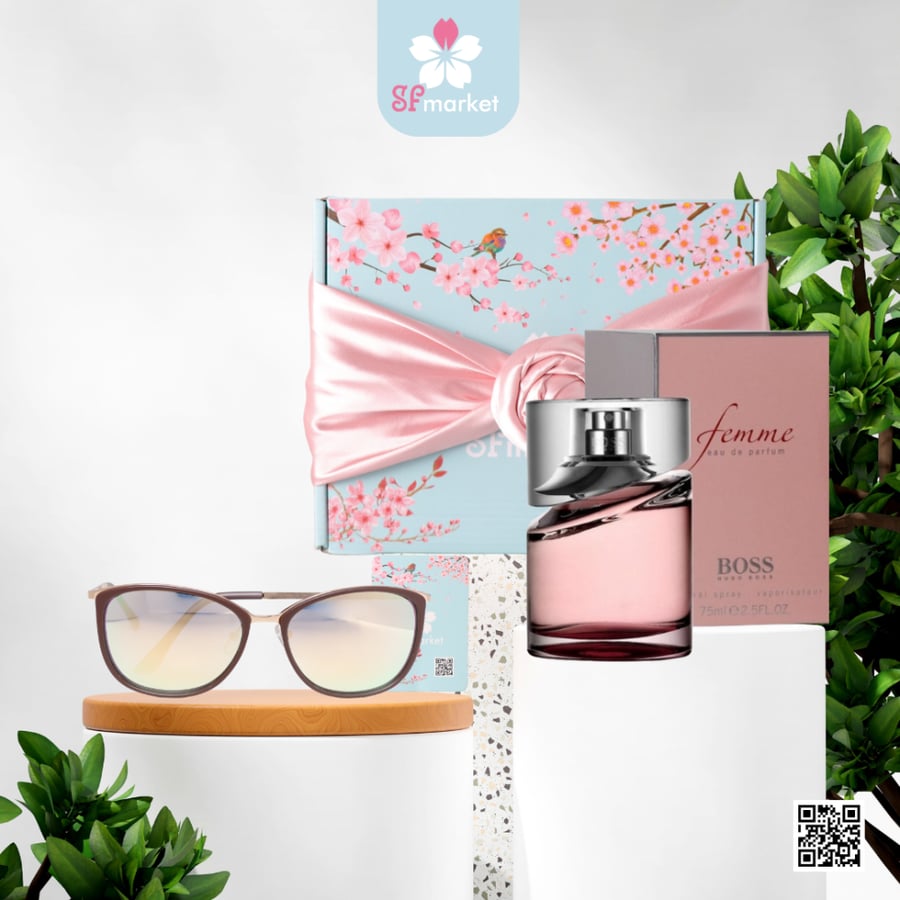 بوكس عطر بووس فيمي مع نضارة wg005