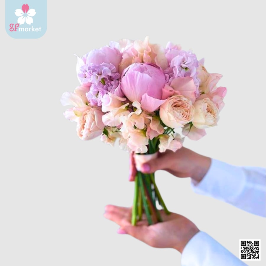 مسكة عروس ورد صناعي – موديل M1283 | اس اف ماركت