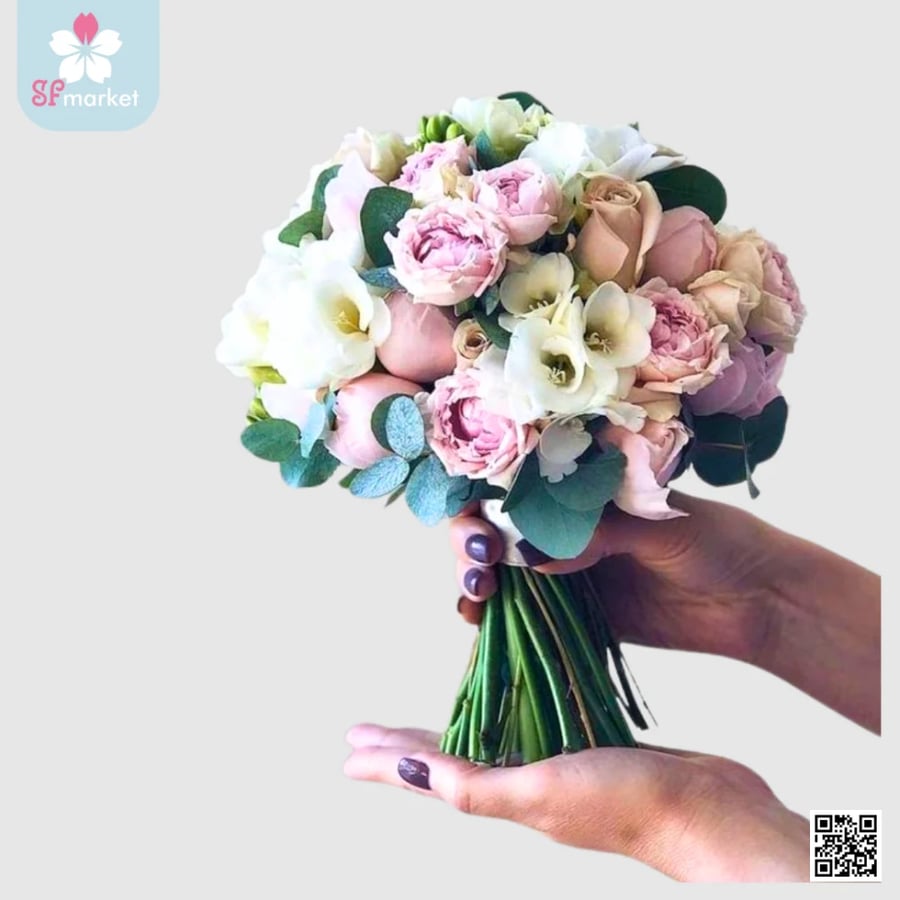 مسكة عروس ورد صناعي – موديل M1280 | اس اف ماركت