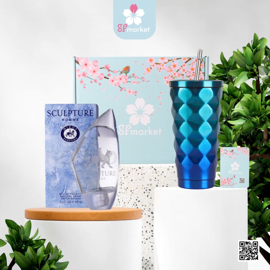 بوكس عطر سكلبتشر للرجال مع كوب حراري MG001
