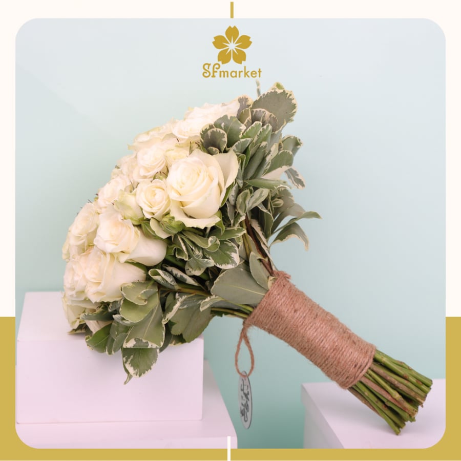 مسكة عروس ورد طبيعي للإهداء – موديل M1231 | اس اف ماركت