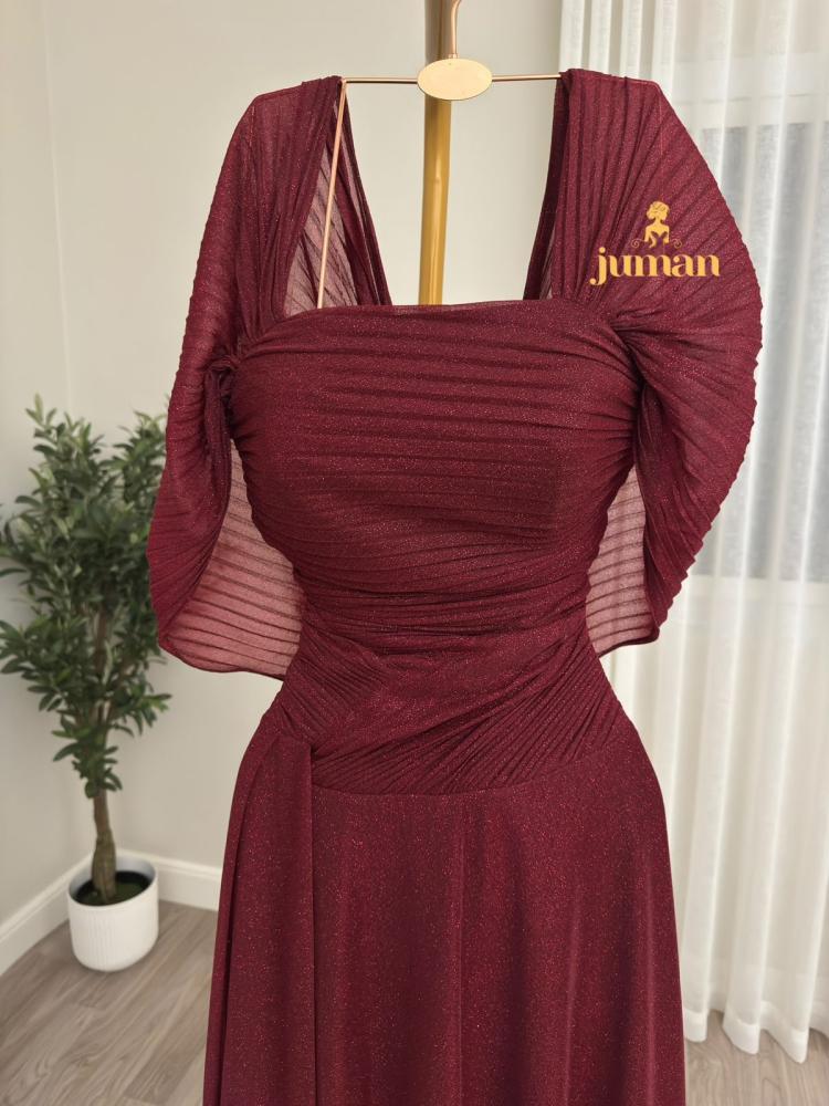 Lute-colored dress, shiny, stretch