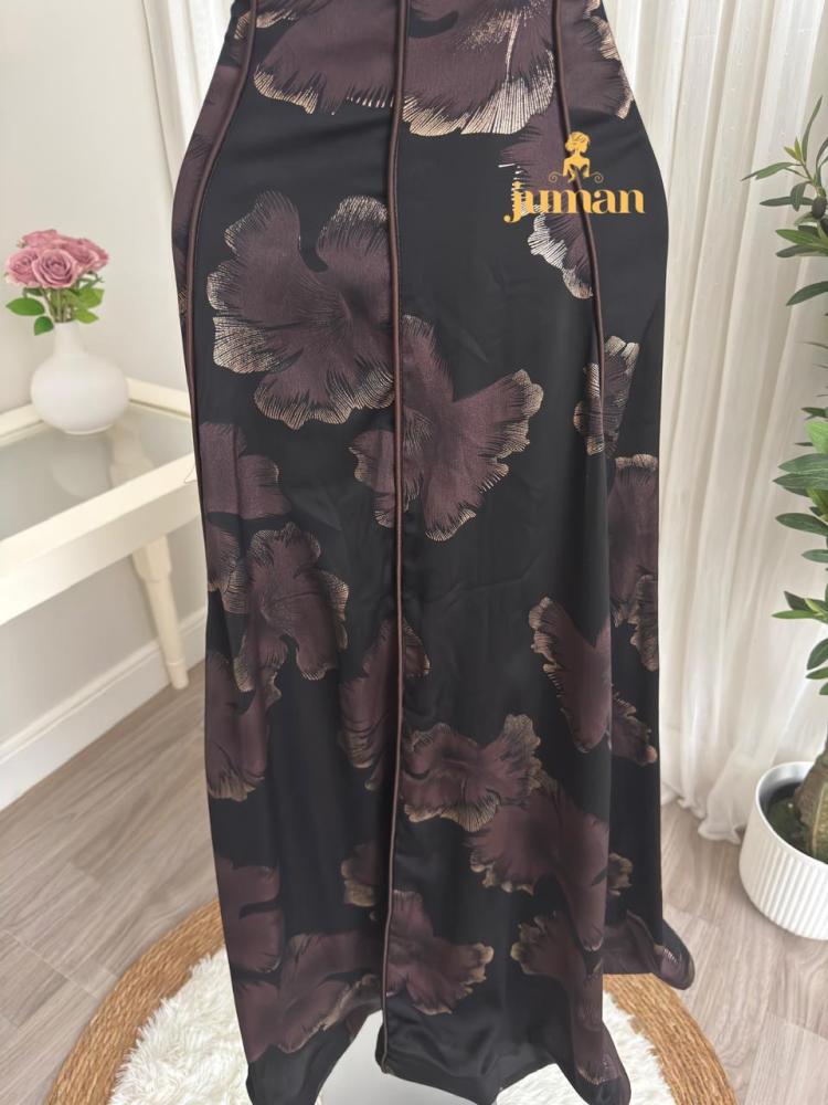 Brown floral dress
