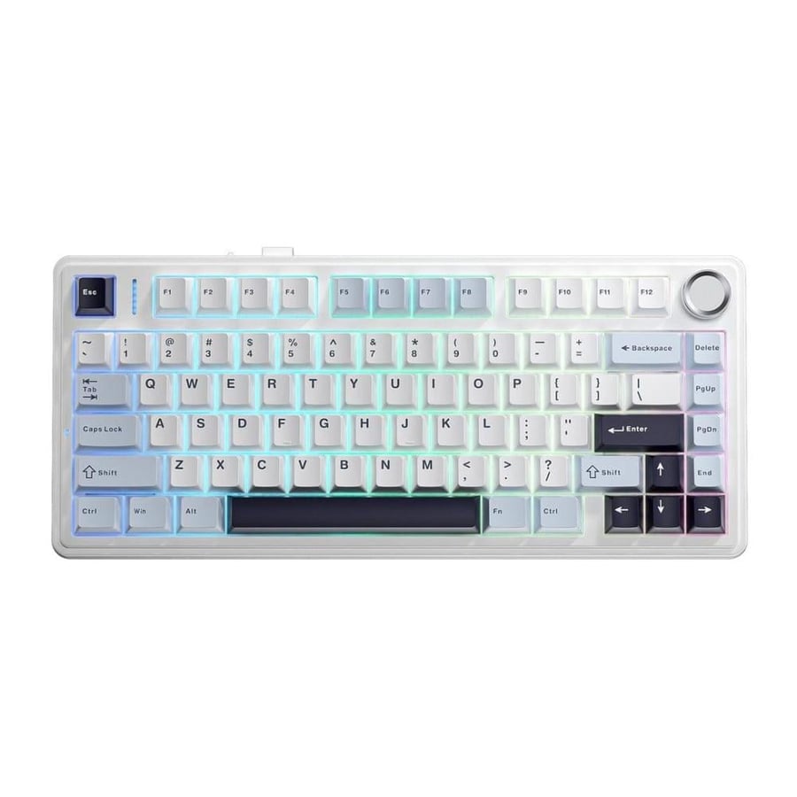 احرف عربي انجليزي Moktik × Aula F75 Glacier Blue Reaper Switch