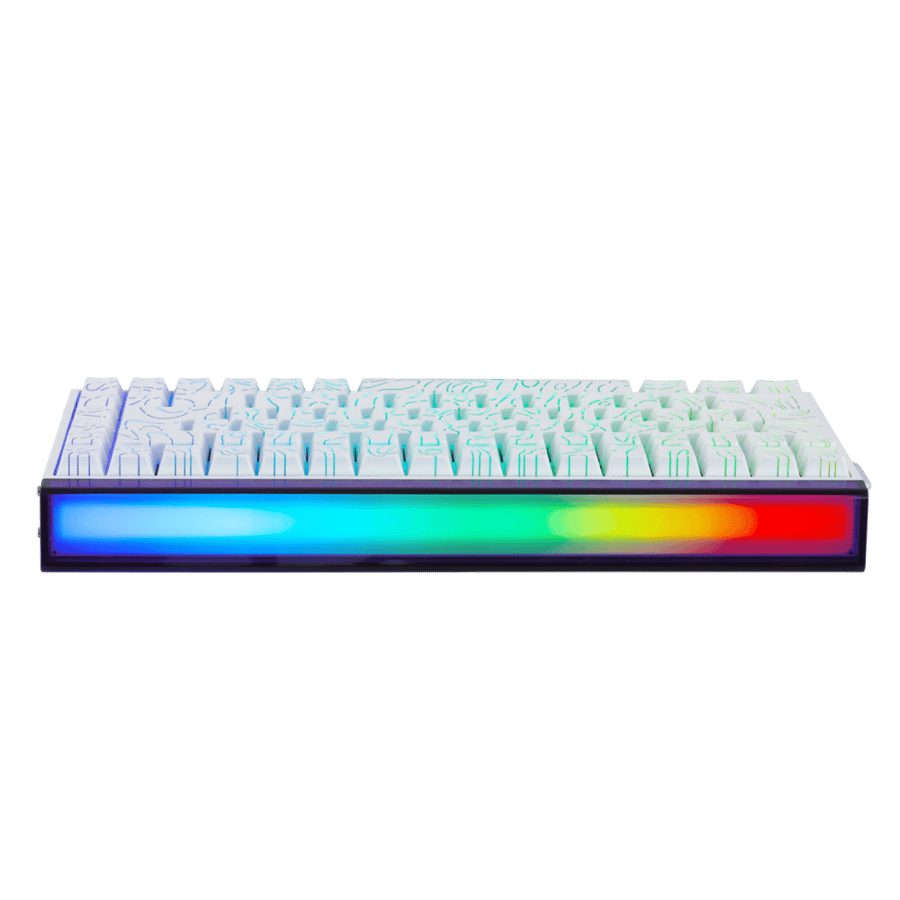 احرف عربي انجليزي Aula Hero84 HE Magnetic keyboard (White-Contours)
