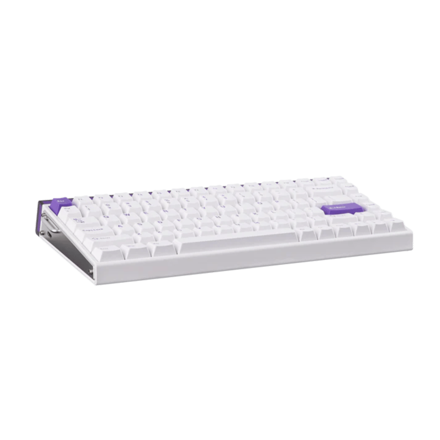احرف عربي انجليزي Aula Hero84 HE Magnetic keyboard (White+Purple)