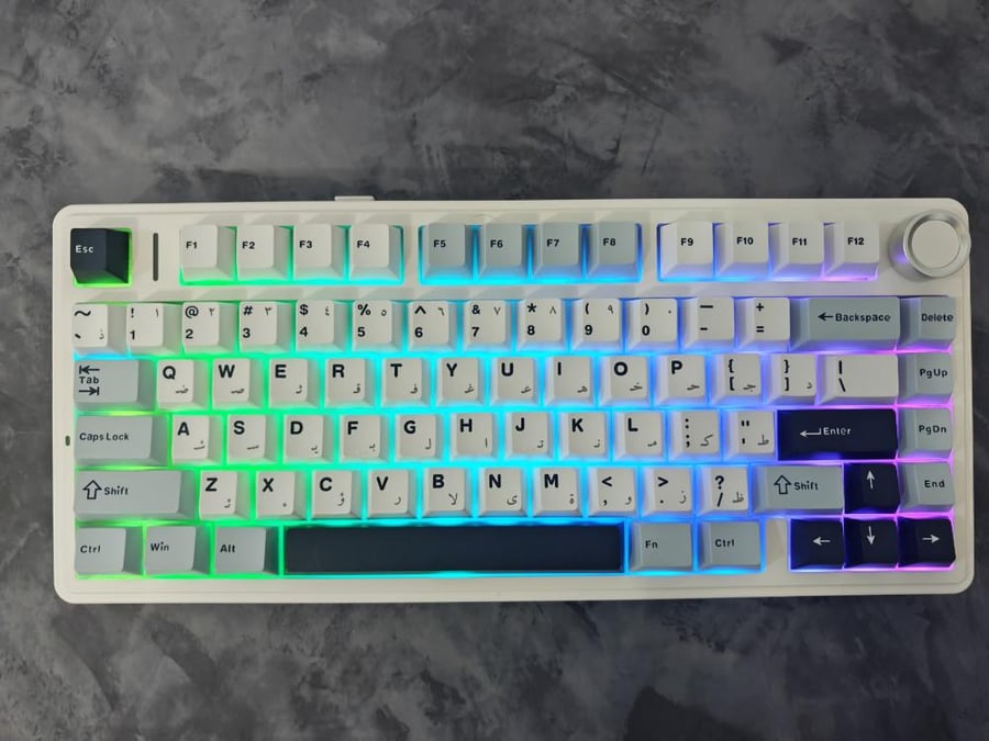 احرف عربي انجليزي Moktik × Aula F75 Glacier Blue Reaper Switch