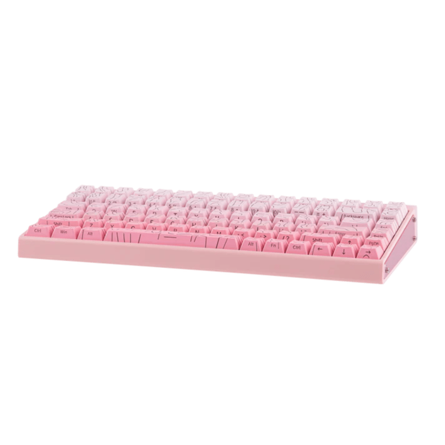 احرف عربي انجليزي Aula Hero84 HE Magnetic keyboard (Pink-Contours)
