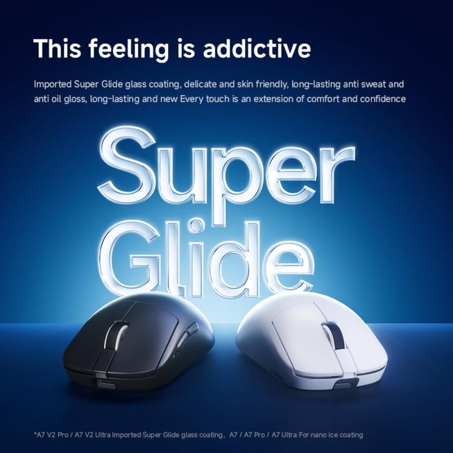 MCHOSE A7 V2 Pro PAW3395 Lightweight Wireless Gaming Mouse (Black)