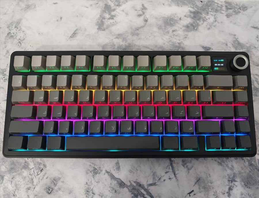احرف عربي انجليزي Moktik × Aula F75 MAX (Gray) Reaper Switch