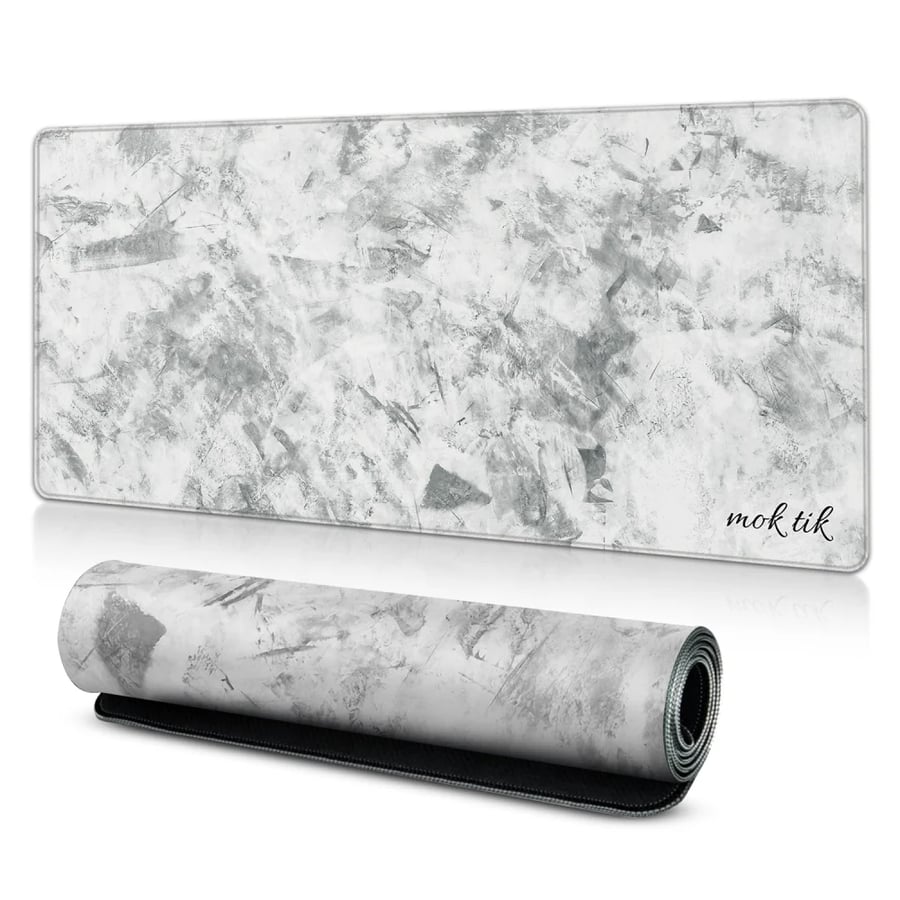 ماوس باد (Light Gray) للالعاب كبير الحجم مقاس 400 × 900 ملم مضاد للماء - مضاد للانزلاق.