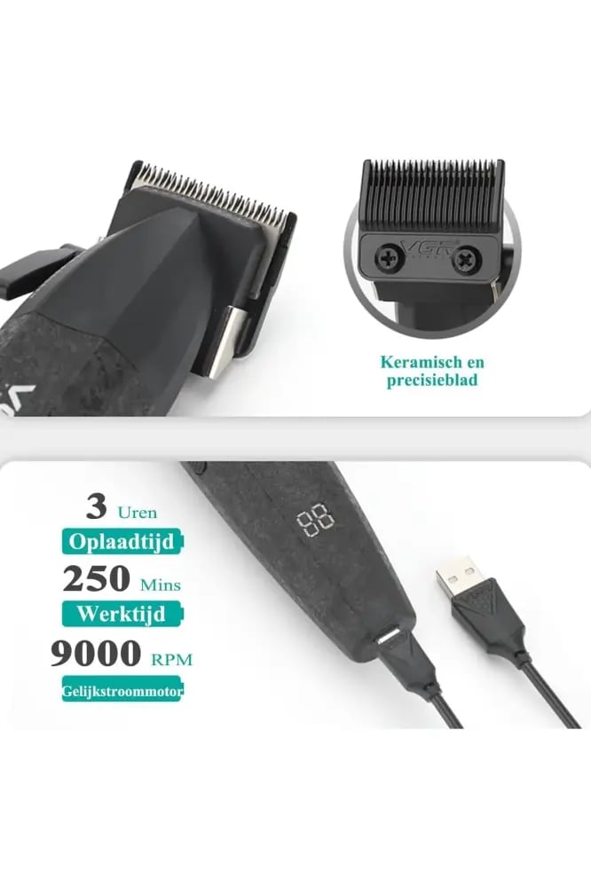 Professional hair cutting machine V-640 S2 for men, wireless shaving and trimming machine