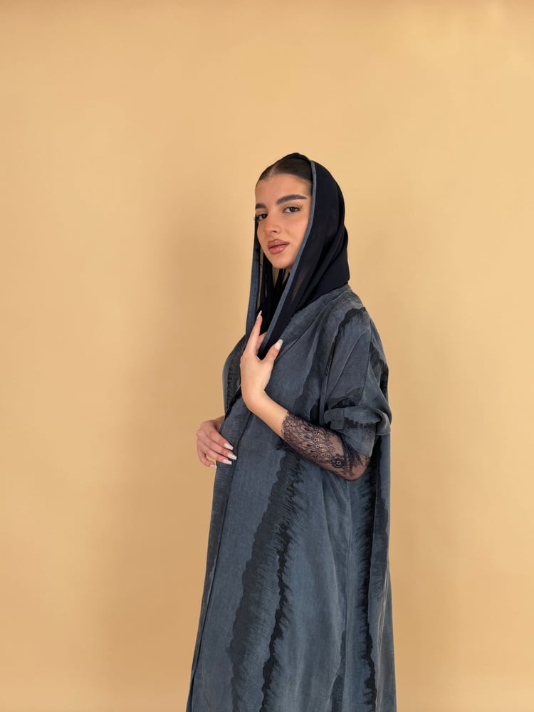 Dark blue abaya LA09