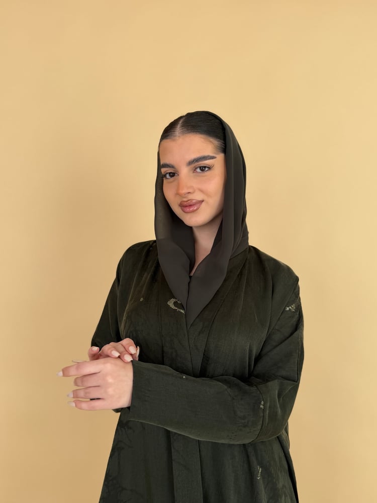 Olive green abaya LA10