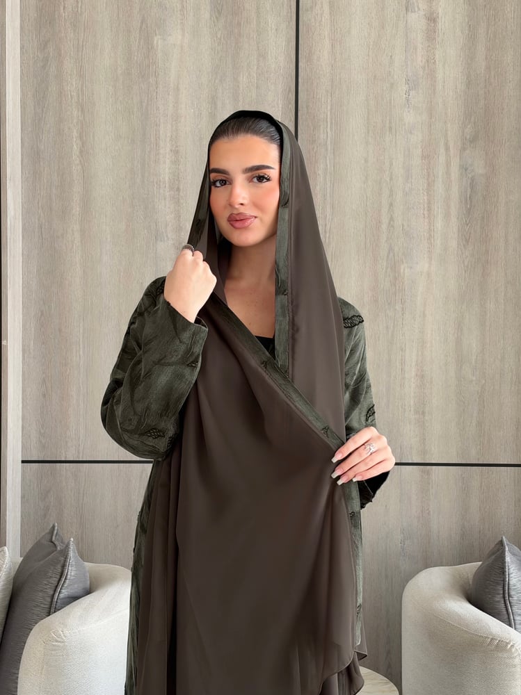 عباية زيتي Honeycomb LA62