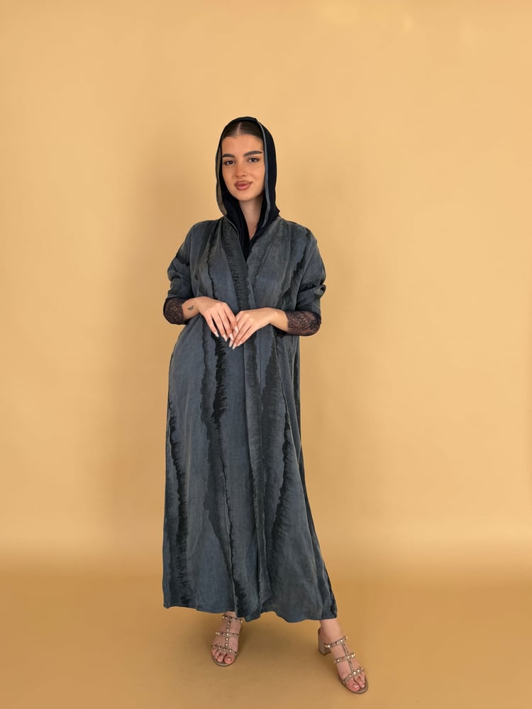 Dark blue abaya LA09