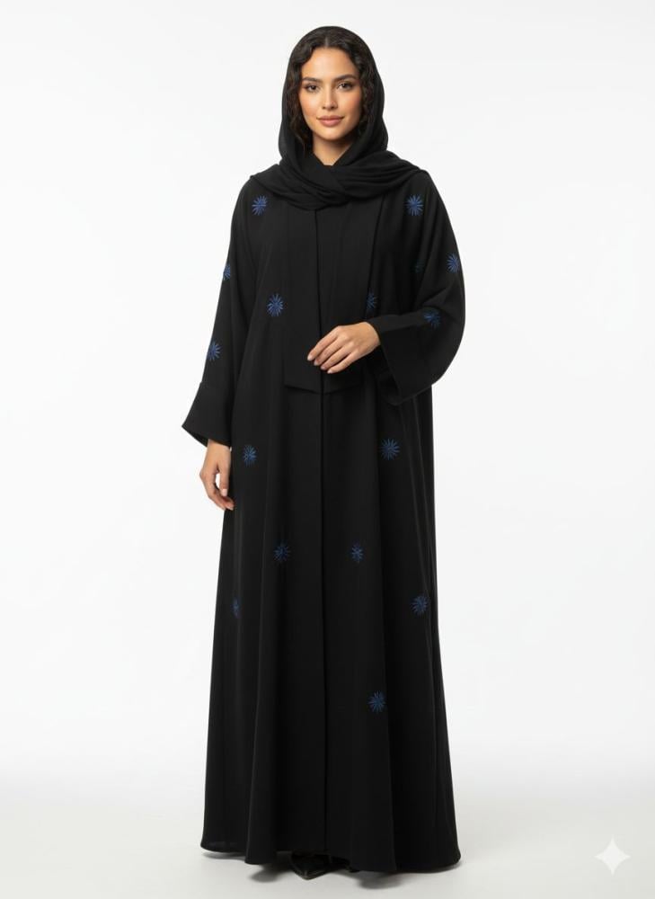 عباية كريب سرميك تطريز