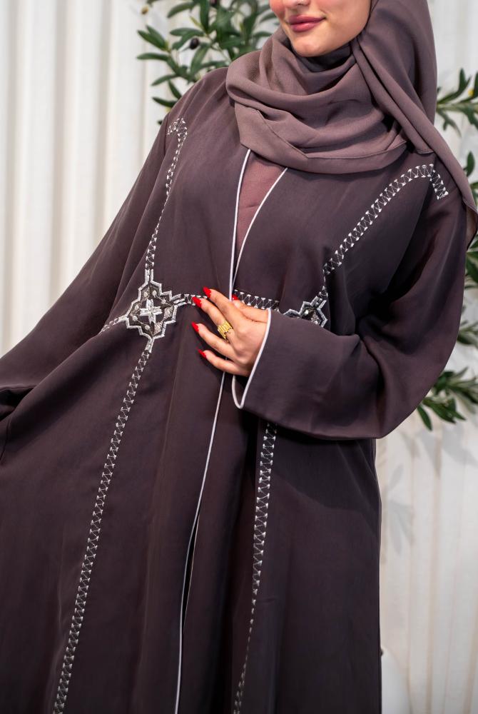 عباية كريب مغسول تطريز