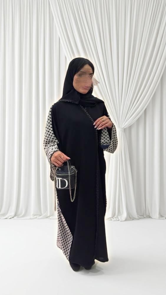 عباية سراميك من خلف شيفون مبطن
