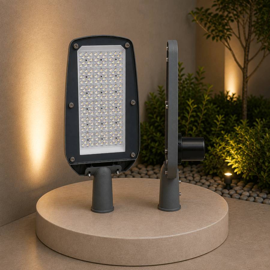 كشاف خلية LED خارجي 200 واط رمادي – إضاءة أبيض 6500K | ألمنيوم – IP65 – ضمان 5 سنوات