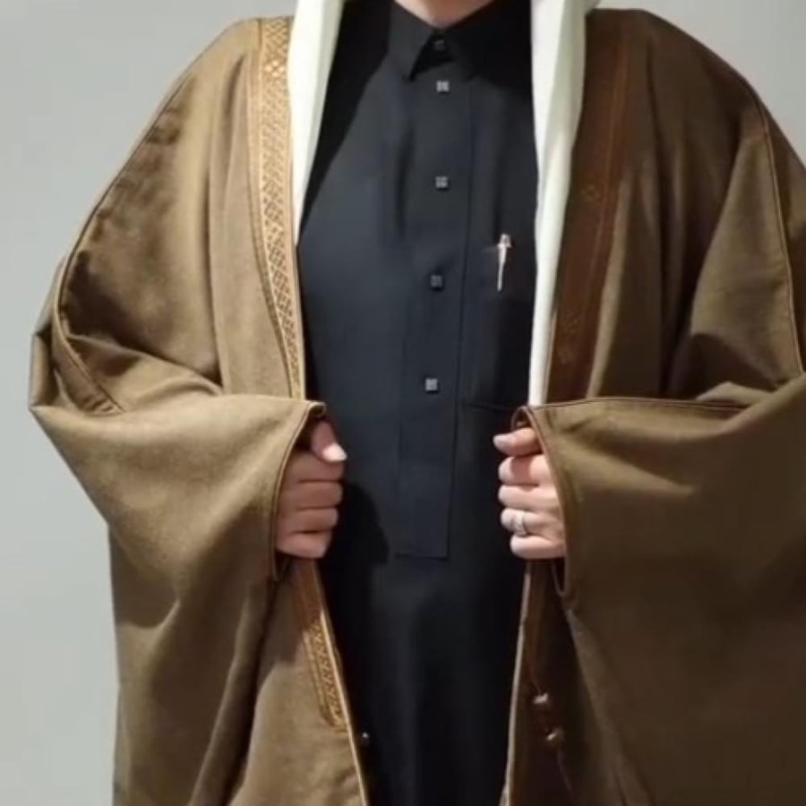 Winter Kashmiri cloak from natural wool