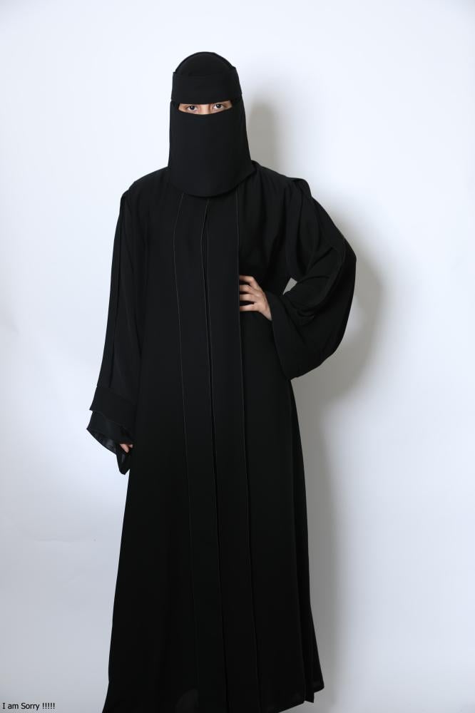 عباية كتف امام وكم وكتف مطبوق ياقه U