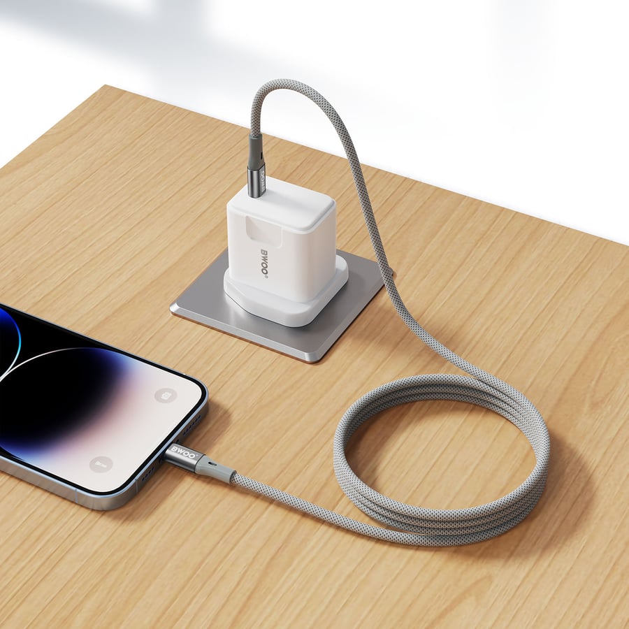 سلك مغناطيسي USB-C إلى Lightning للشحن السريع 27 واط