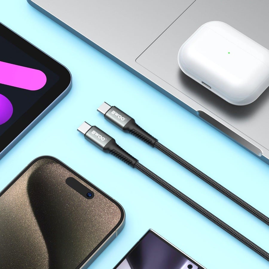 سلك 60 واط USB-C إلى USB-C بطول 3 متر