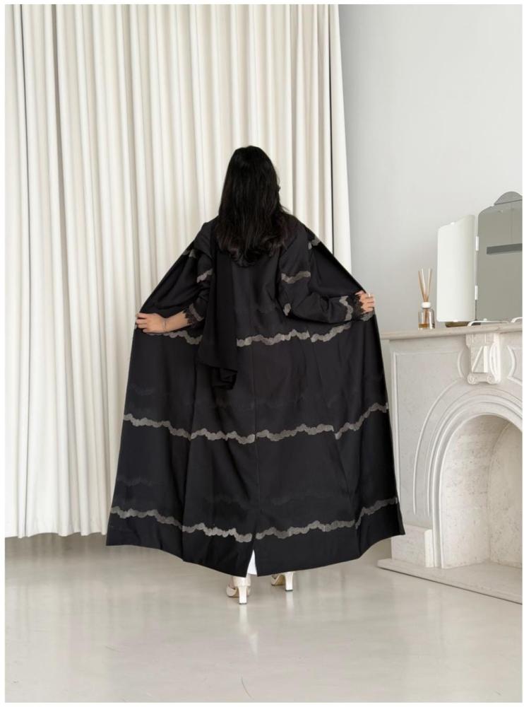 بليزر  مبطن تطريز اسود + رصاصي 1026