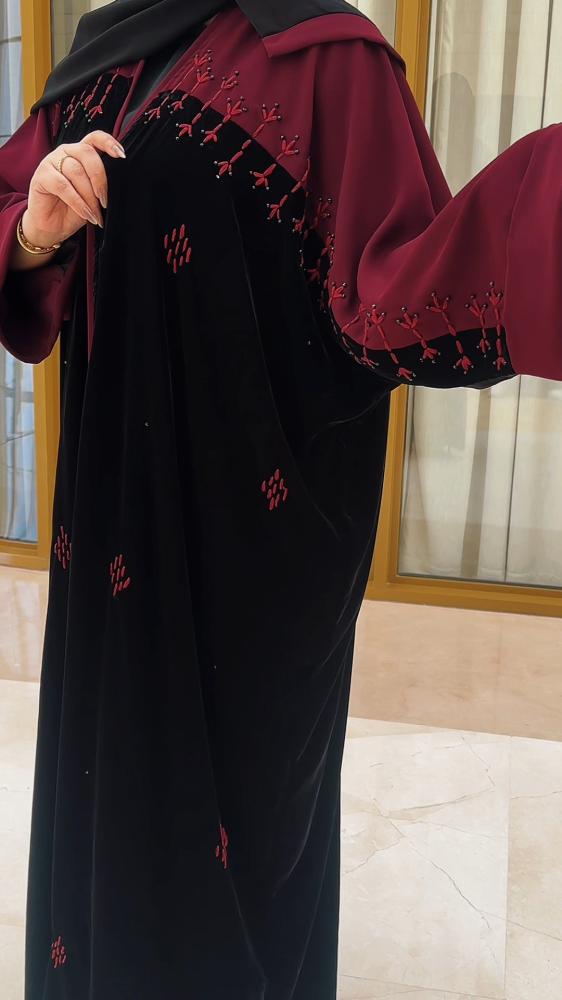مخمل شتوي عنابي 1091
