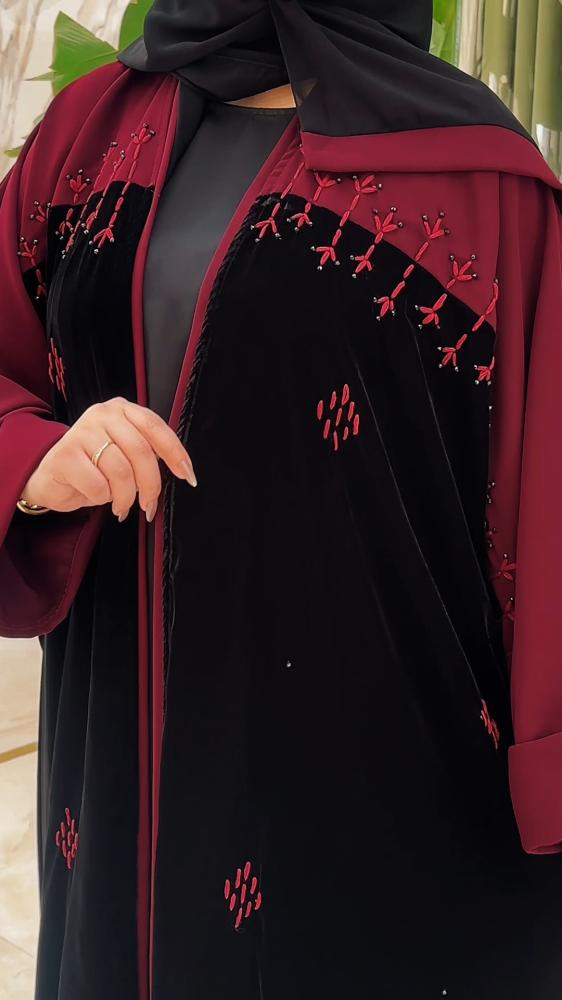 مخمل شتوي عنابي 1091